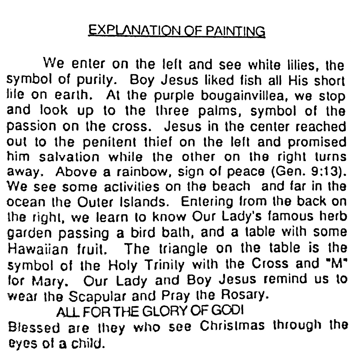 Hawaii, Religious inspired art painted by Fritz Sydow