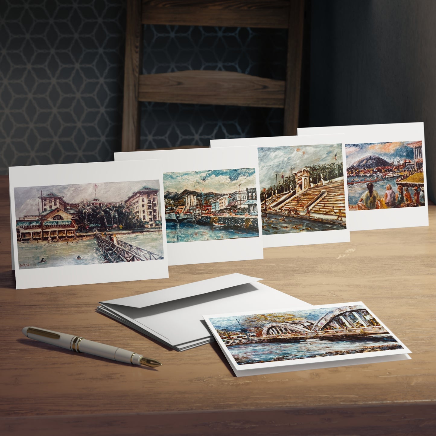 Journey Along Oʻahu’s Coastlines & Crossings, Multi-Design Cards - 5-Pack